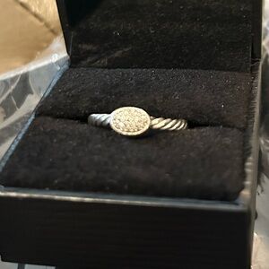 Beautiful David Yurman ring with pave diamond detail. Excellent condition.